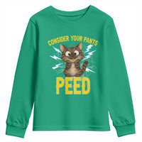 Funny Cat Lover Youth Sweatshirt Consider Your Pants Peed Quote - Wonder Print Shop
