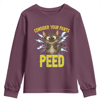 Funny Cat Lover Youth Sweatshirt Consider Your Pants Peed Quote - Wonder Print Shop
