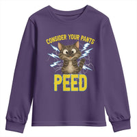 Funny Cat Lover Youth Sweatshirt Consider Your Pants Peed Quote - Wonder Print Shop