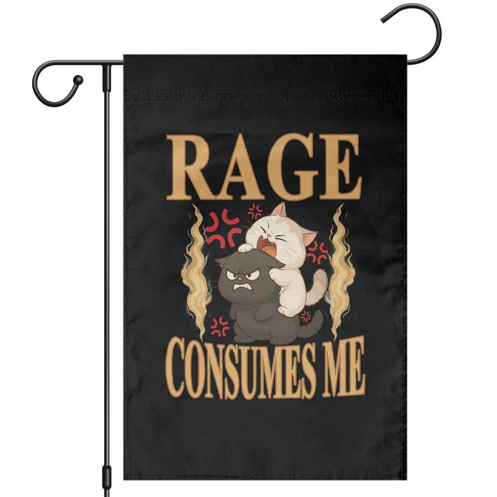 Cute Cat Garden Flag Rage Is Consuming Me - Wonder Print Shop