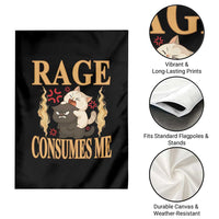 Cute Cat Garden Flag Rage Is Consuming Me - Wonder Print Shop