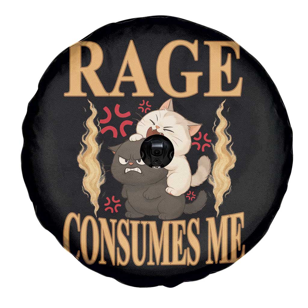 Cute Cat Spare Tire Cover Rage Is Consuming Me - Wonder Print Shop