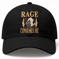 Cute Cat Baseball Cap Rage Is Consuming Me