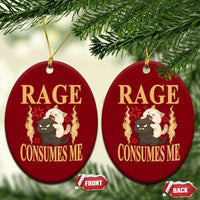 Cute Cat Ceramic Ornament Rage Is Consuming Me - Wonder Print Shop