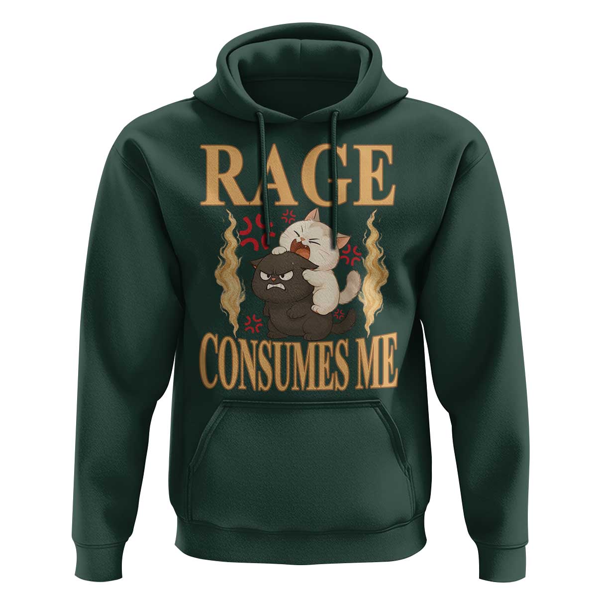 Cute Cat Hoodie Rage Is Consuming Me - Wonder Print Shop