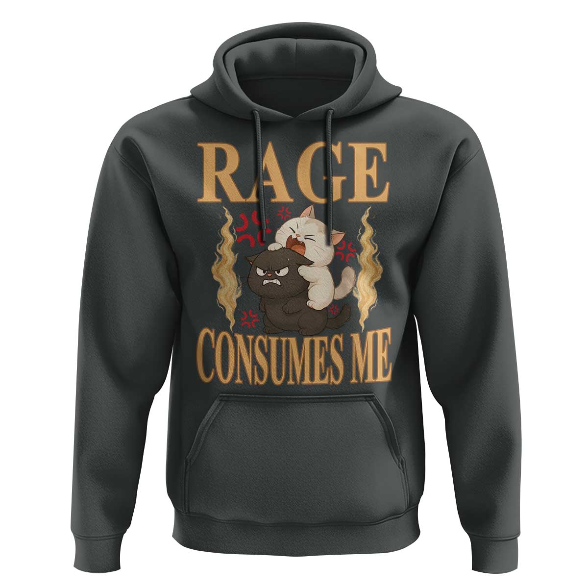 Cute Cat Hoodie Rage Is Consuming Me - Wonder Print Shop