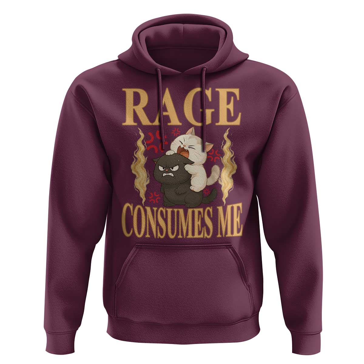 Cute Cat Hoodie Rage Is Consuming Me - Wonder Print Shop