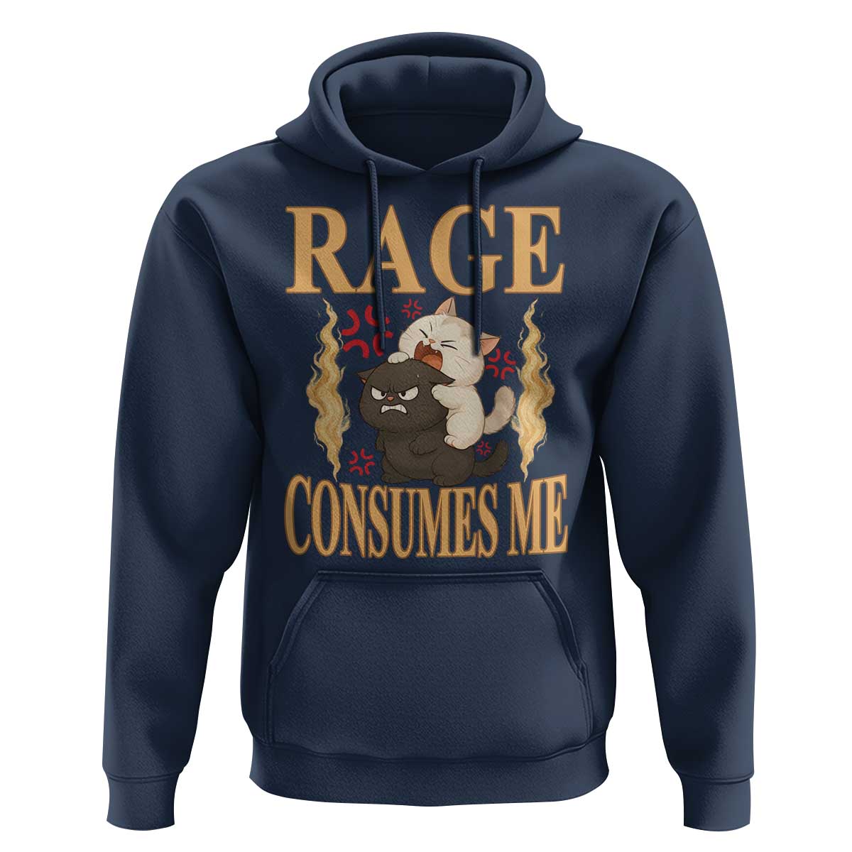 Cute Cat Hoodie Rage Is Consuming Me - Wonder Print Shop
