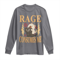 Cute Cat Long Sleeve Shirt Rage Is Consuming Me - Wonder Print Shop
