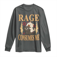 Cute Cat Long Sleeve Shirt Rage Is Consuming Me - Wonder Print Shop