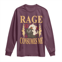Cute Cat Long Sleeve Shirt Rage Is Consuming Me - Wonder Print Shop