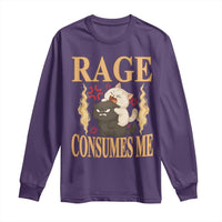 Cute Cat Long Sleeve Shirt Rage Is Consuming Me - Wonder Print Shop