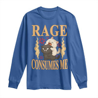 Cute Cat Long Sleeve Shirt Rage Is Consuming Me - Wonder Print Shop