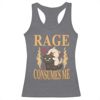 Cute Cat Racerback Tank Top Rage Is Consuming Me - Wonder Print Shop