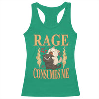 Cute Cat Racerback Tank Top Rage Is Consuming Me - Wonder Print Shop