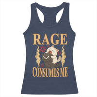 Cute Cat Racerback Tank Top Rage Is Consuming Me - Wonder Print Shop