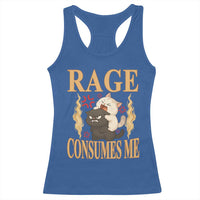 Cute Cat Racerback Tank Top Rage Is Consuming Me - Wonder Print Shop