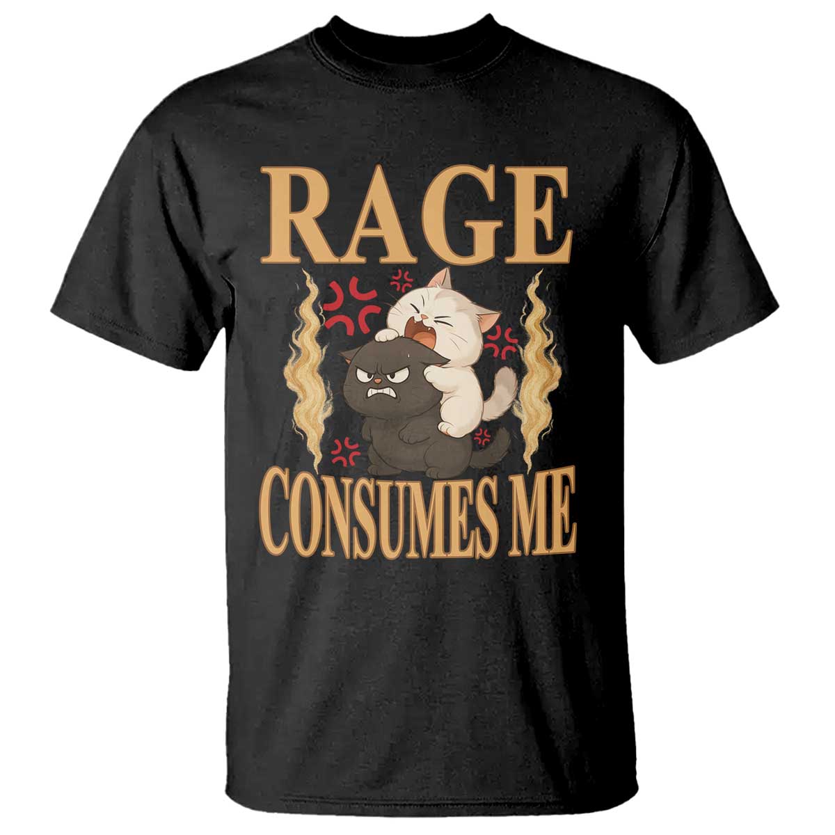 Cute Cat T Shirt Rage Is Consuming Me - Wonder Print Shop