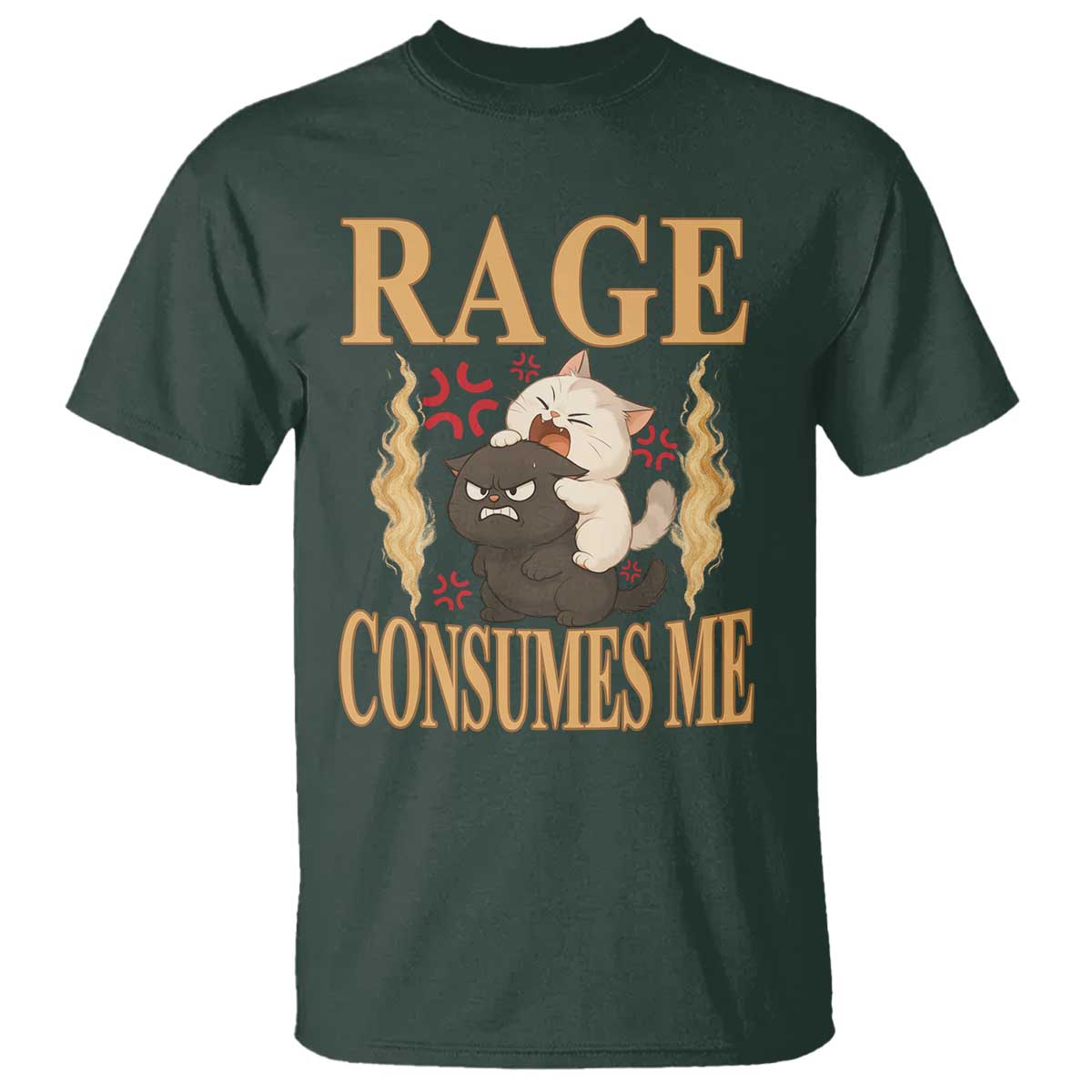 Cute Cat T Shirt Rage Is Consuming Me - Wonder Print Shop