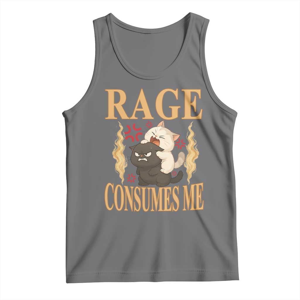 Cute Cat Tank Top Rage Is Consuming Me - Wonder Print Shop