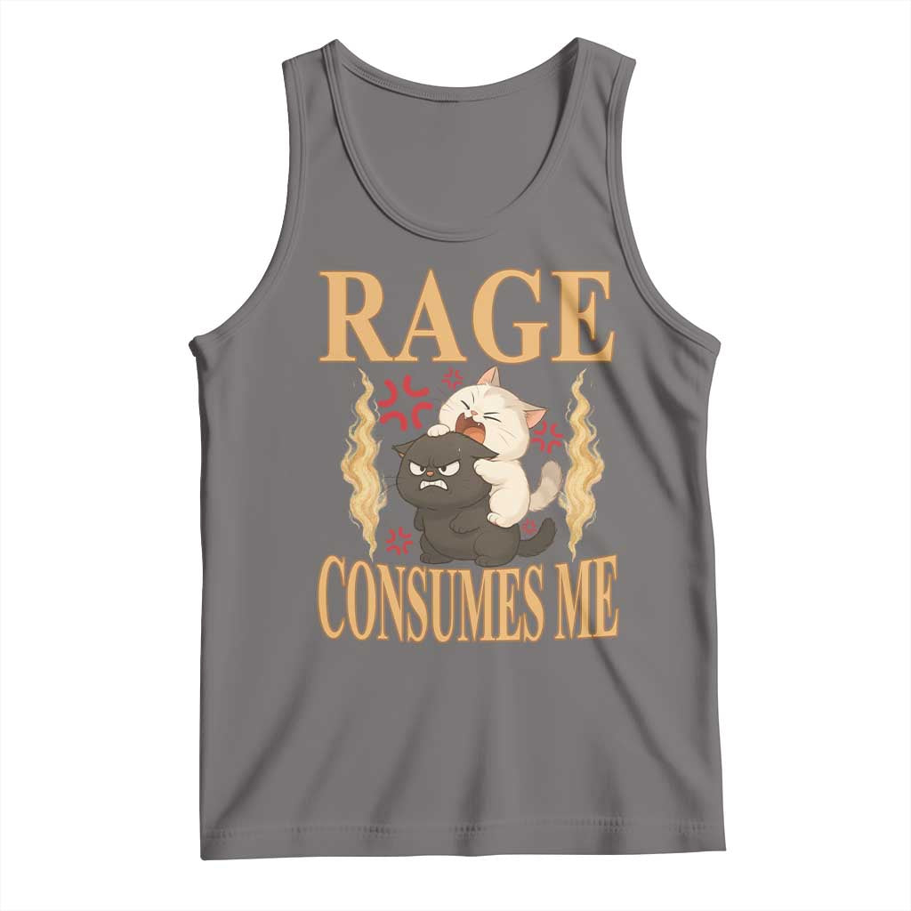 Cute Cat Tank Top Rage Is Consuming Me - Wonder Print Shop