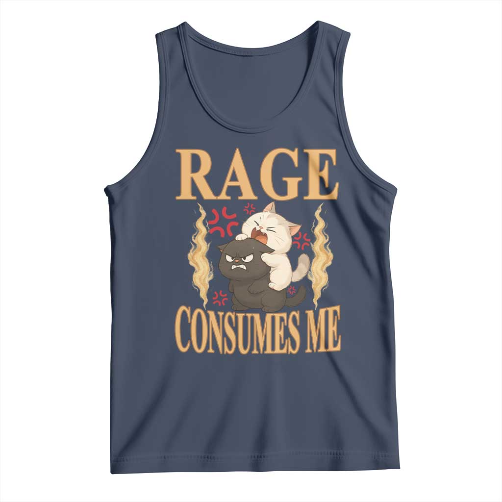 Cute Cat Tank Top Rage Is Consuming Me - Wonder Print Shop