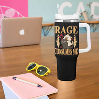 Cute Cat Tumbler With Handle Rage Is Consuming Me
