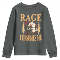 Cute Cat Youth Sweatshirt Rage Is Consuming Me - Wonder Print Shop