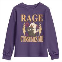 Cute Cat Youth Sweatshirt Rage Is Consuming Me - Wonder Print Shop