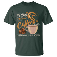 Coffee Lover T Shirt A Day Without Coffee I Have No Idea - Wonder Print Shop