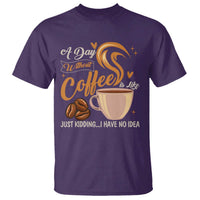 Coffee Lover T Shirt A Day Without Coffee I Have No Idea - Wonder Print Shop