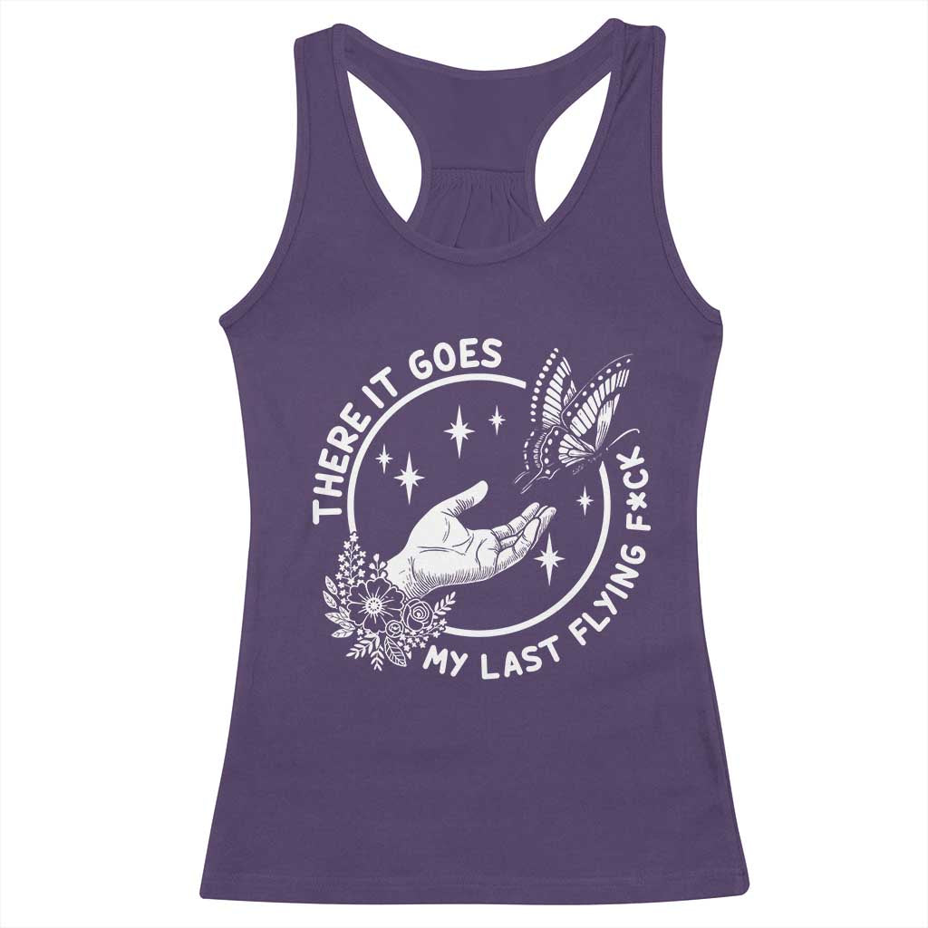 There It Goes My Last Flying F*ck Racerback Tank Top Funny Women Quote - Wonder Print Shop