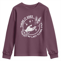There It Goes My Last Flying F*ck Youth Sweatshirt Funny Women Quote - Wonder Print Shop
