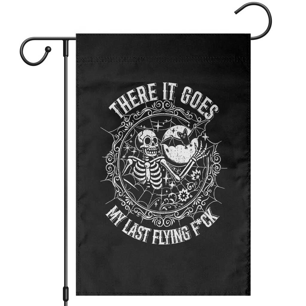 There It Goes My Last Flying F*ck Garden Flag Funny Skeleton Quote - Wonder Print Shop