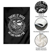 There It Goes My Last Flying F*ck Garden Flag Funny Skeleton Quote - Wonder Print Shop