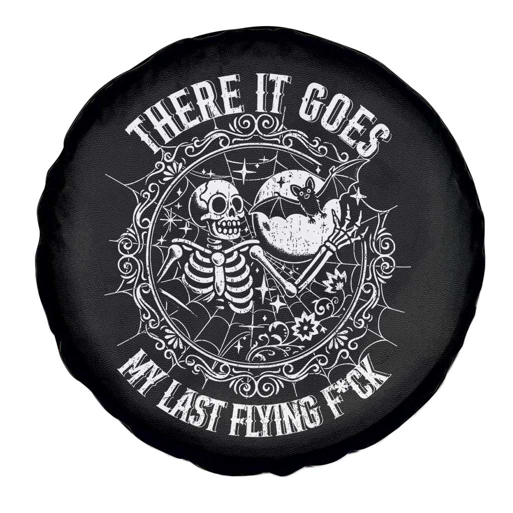 There It Goes My Last Flying F*ck Spare Tire Cover Funny Skeleton Quote - Wonder Print Shop