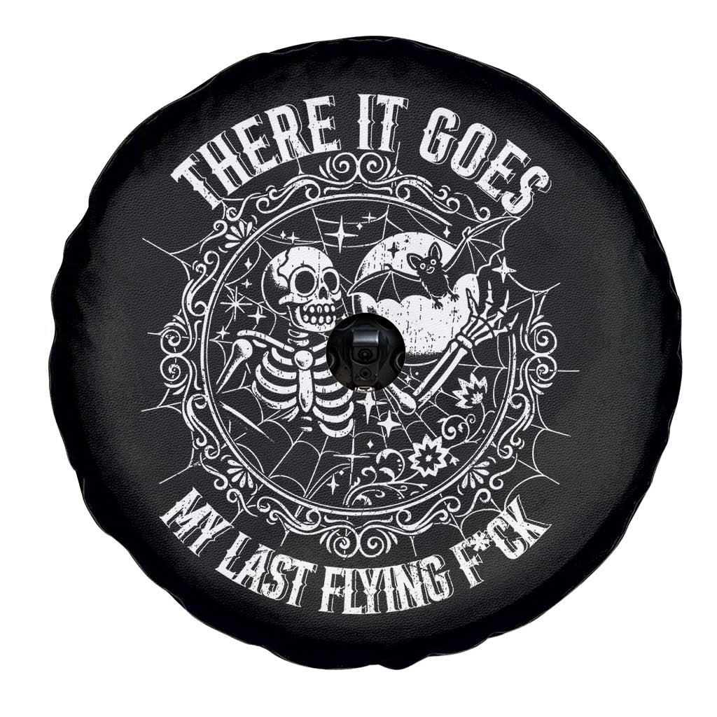 There It Goes My Last Flying F*ck Spare Tire Cover Funny Skeleton Quote - Wonder Print Shop