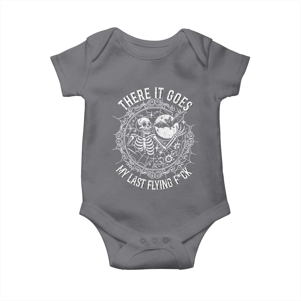There It Goes My Last Flying F*ck Baby Onesie Funny Skeleton Quote - Wonder Print Shop