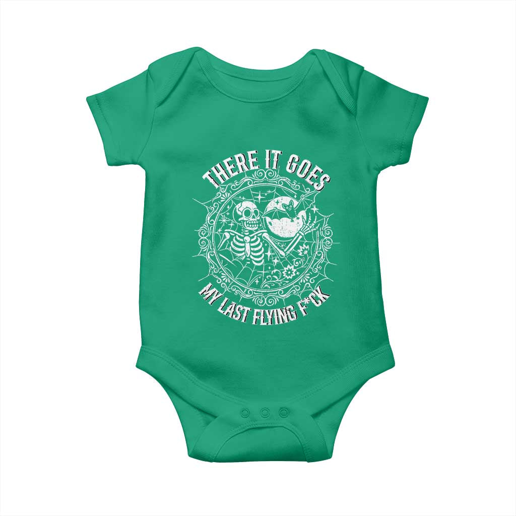 There It Goes My Last Flying F*ck Baby Onesie Funny Skeleton Quote - Wonder Print Shop