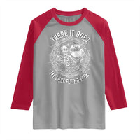 There It Goes My Last Flying F*ck Raglan Shirt Funny Skeleton Quote - Wonder Print Shop