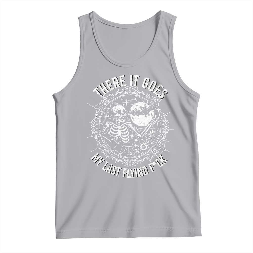 There It Goes My Last Flying F*ck Tank Top Funny Skeleton Quote - Wonder Print Shop