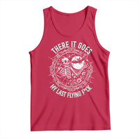 There It Goes My Last Flying F*ck Tank Top Funny Skeleton Quote - Wonder Print Shop
