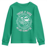 There It Goes My Last Flying F*ck Youth Sweatshirt Funny Skeleton Quote - Wonder Print Shop