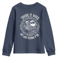 There It Goes My Last Flying F*ck Youth Sweatshirt Funny Skeleton Quote - Wonder Print Shop
