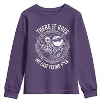 There It Goes My Last Flying F*ck Youth Sweatshirt Funny Skeleton Quote - Wonder Print Shop