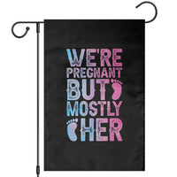 Funny First Time Parents Gift Garden Flag We Are Pregnant But Mostly Her