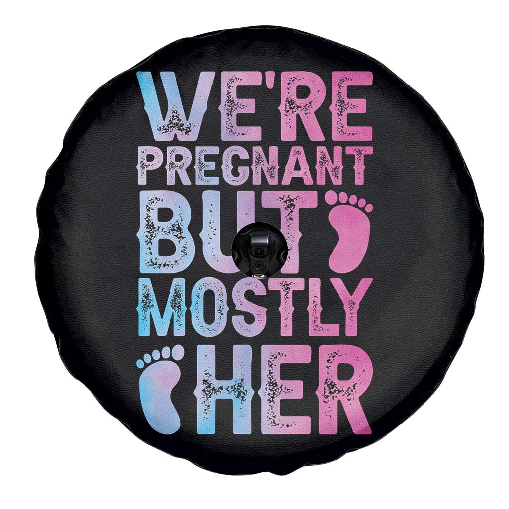 Funny First Time Parents Gift Spare Tire Cover We Are Pregnant But Mostly Her
