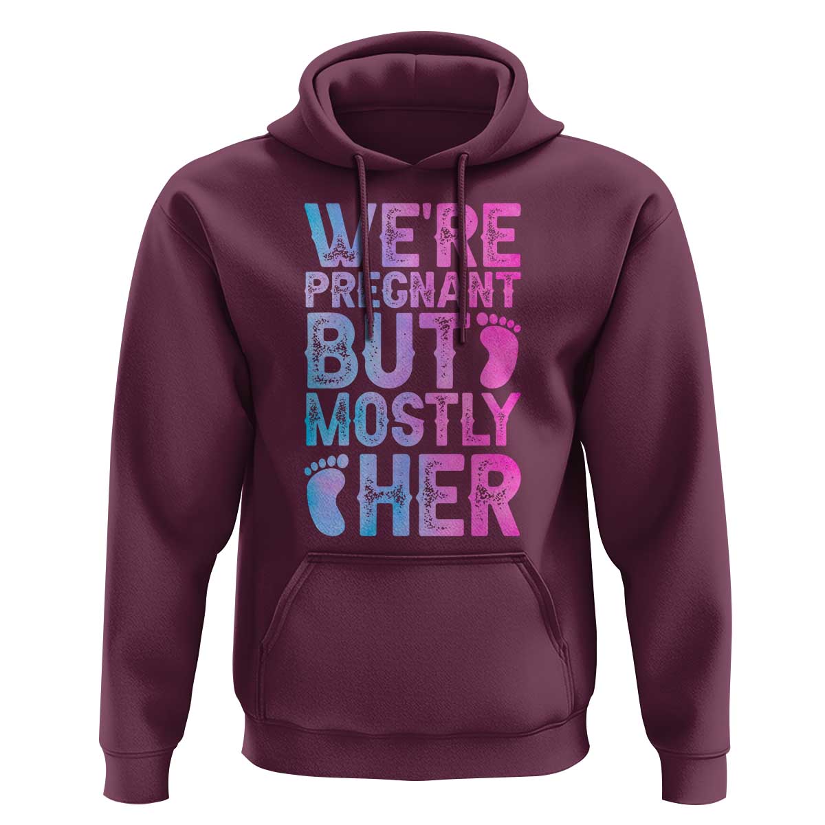 Funny First Time Parents Gift Hoodie We Are Pregnant But Mostly Her