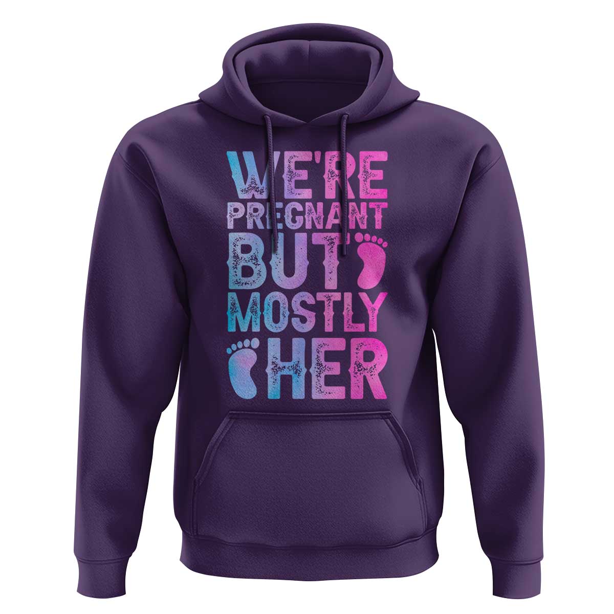 Funny First Time Parents Gift Hoodie We Are Pregnant But Mostly Her