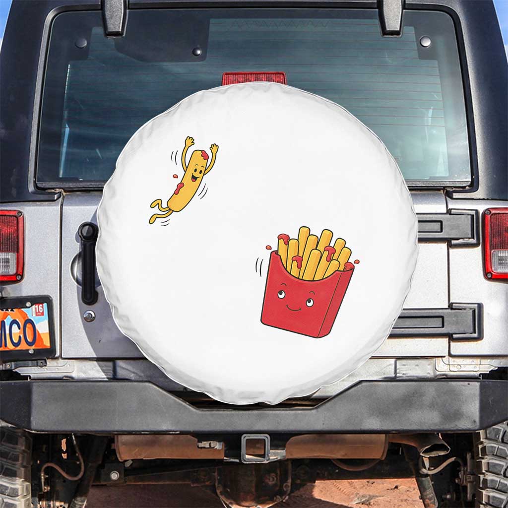 Funny French Fry Jumping Into Fries Box Spare Tire Cover Fast Food Lover